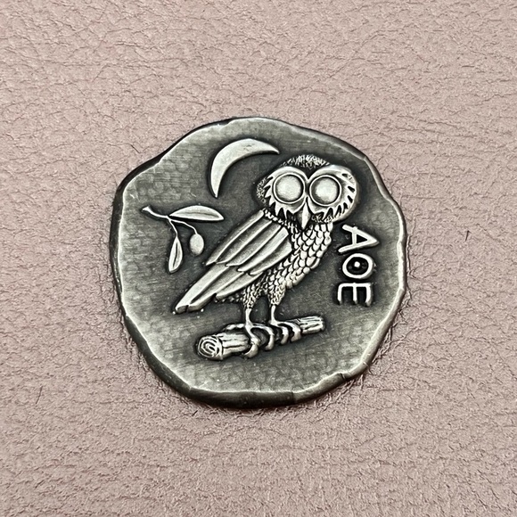 PRICE FIRM 1 Troy Ounce .999 Fine Silver Athena Owl Coin - Picture 3 of 5